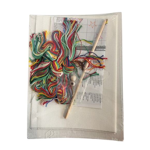 Christmas Traditions Counted Cross Stitch Kit 1961 Angel Banner New Holiday - Picture 2 of 7